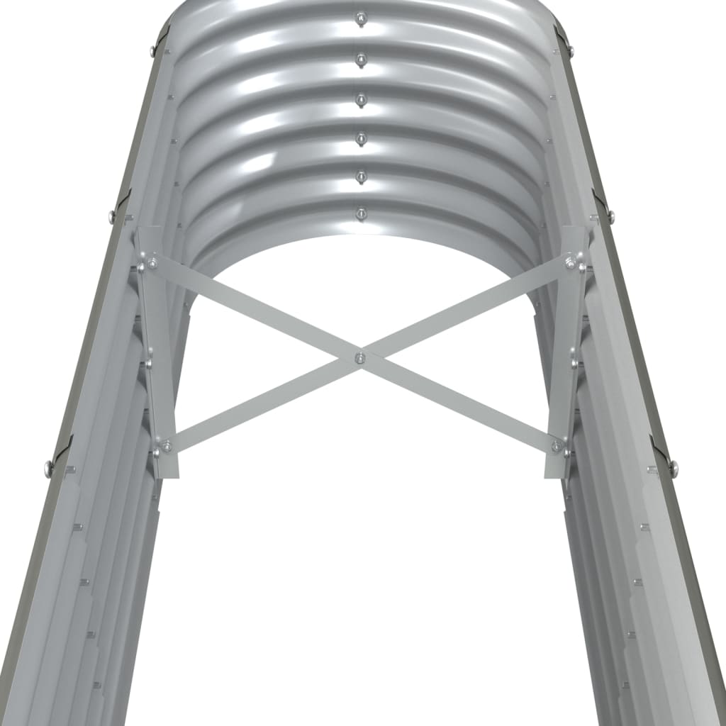 Garden Raised Bed Galvanised Steel 332x40x36 cm Grey