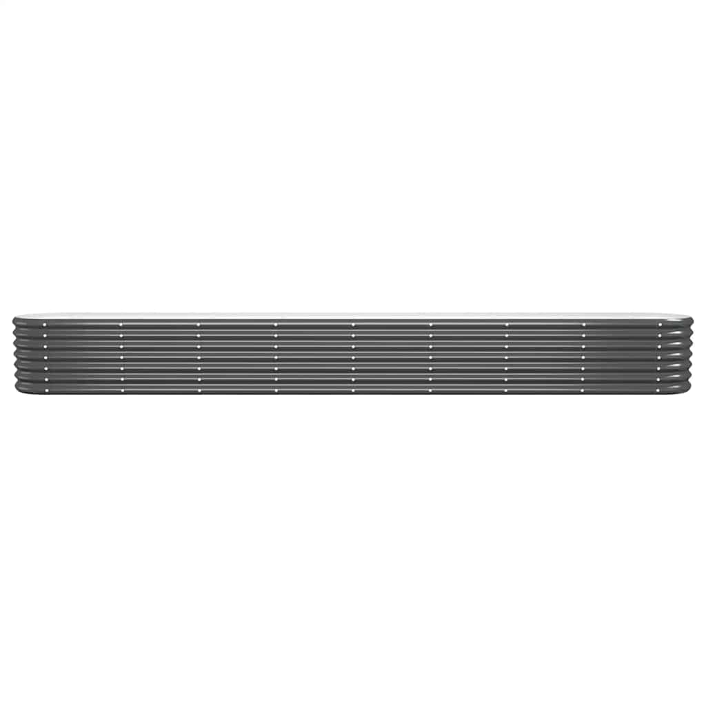 Garden Raised Bed Galvanised Steel 332x40x36 cm Anthracite