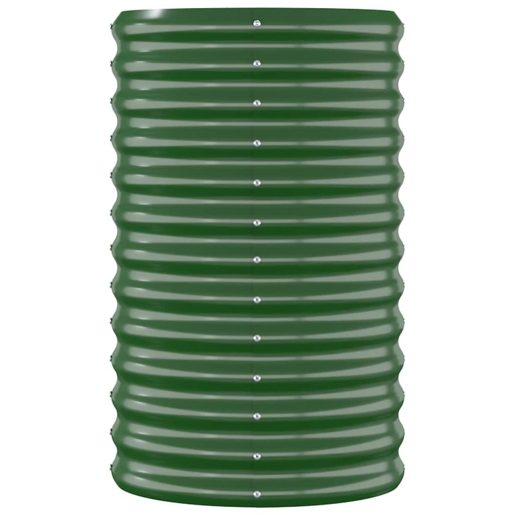 Garden Raised Bed Galvanised Steel 114x40x68 cm Green