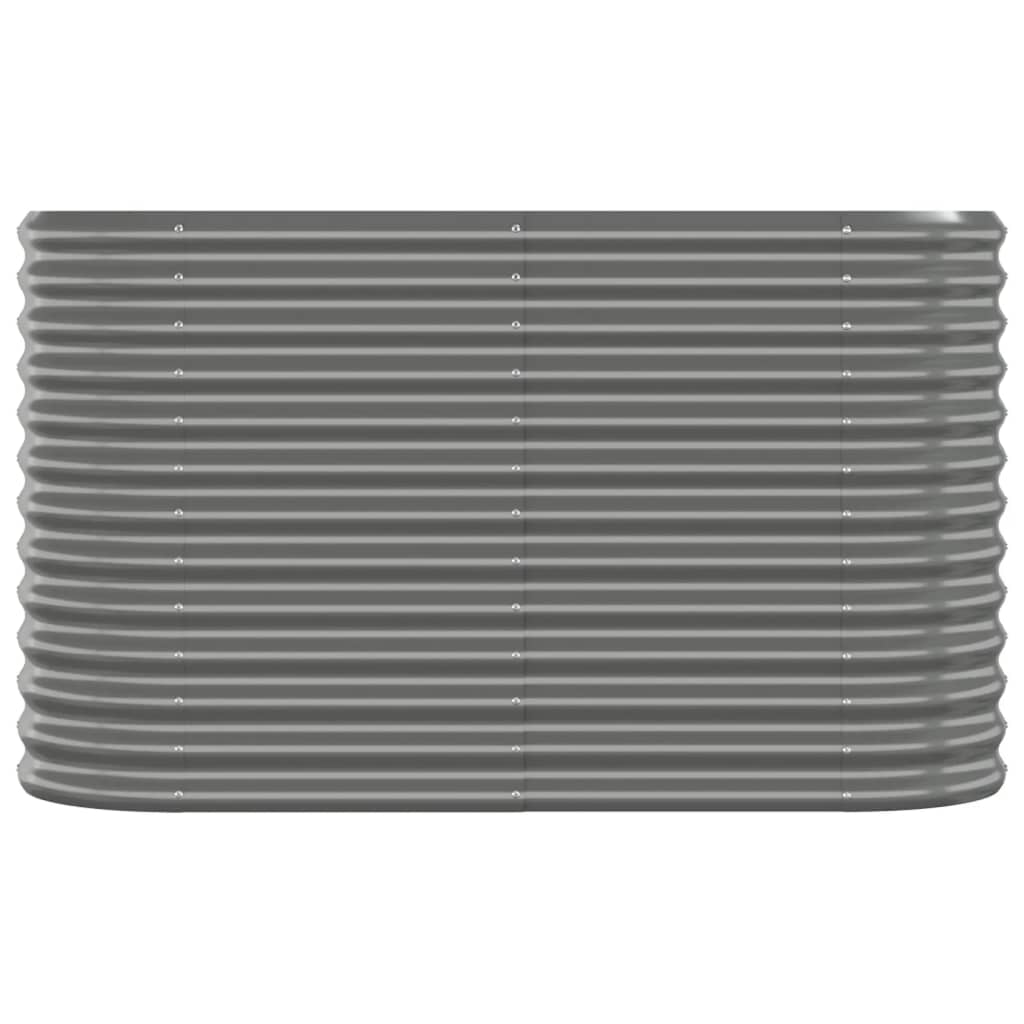 Garden Raised Bed Galvanised Steel 114x40x68 cm Grey