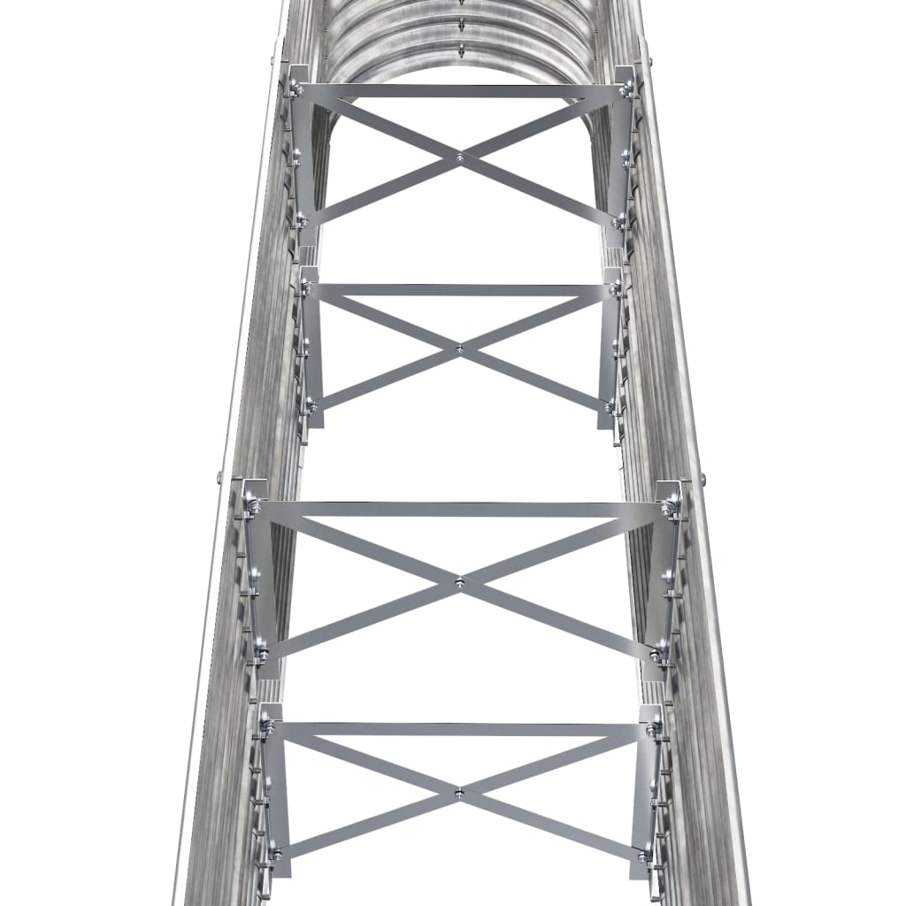 Garden Raised Bed Galvanised Steel 152x40x68 cm Silver