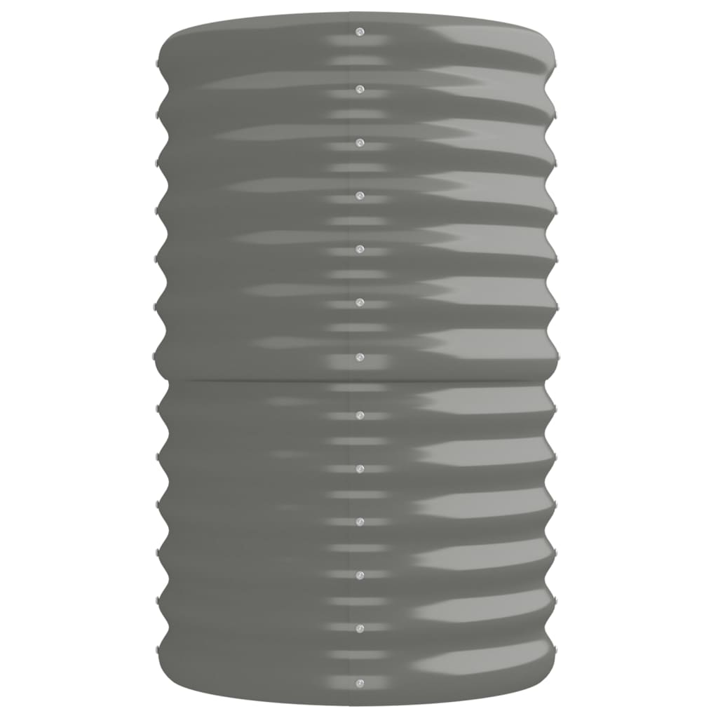 Garden Raised Bed Galvanised Steel 224x40x68 cm Grey