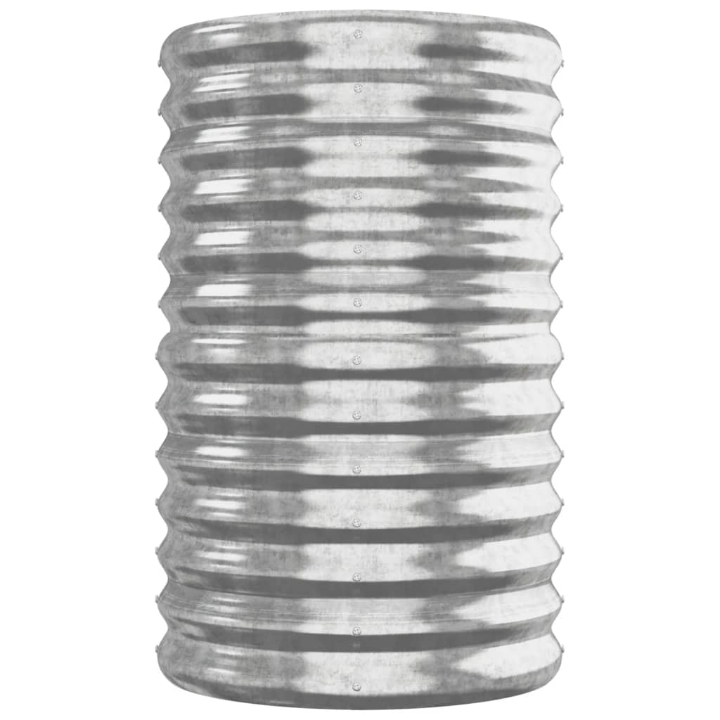 Garden Raised Bed Galvanised Steel 260x40x68 cm Silver