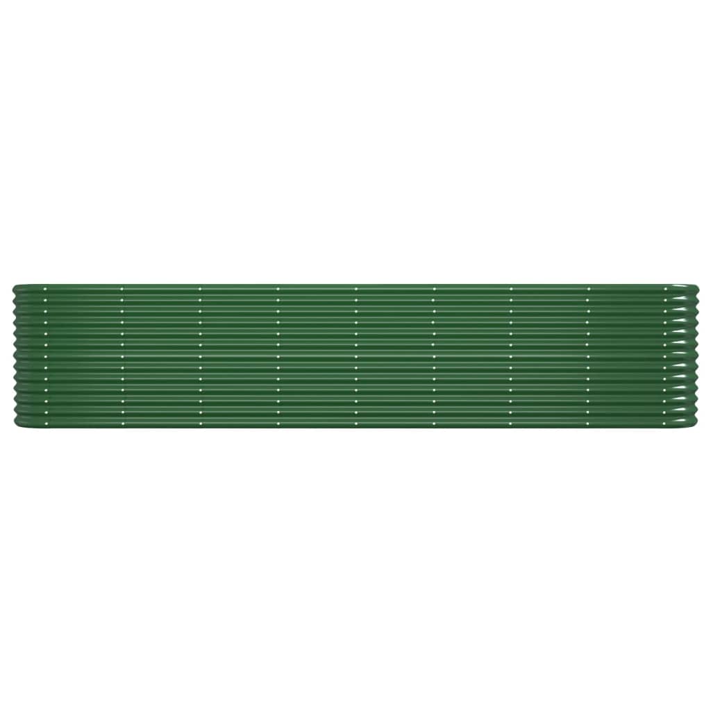 Garden Raised Bed Galvanised Steel 332x40x68 cm Green
