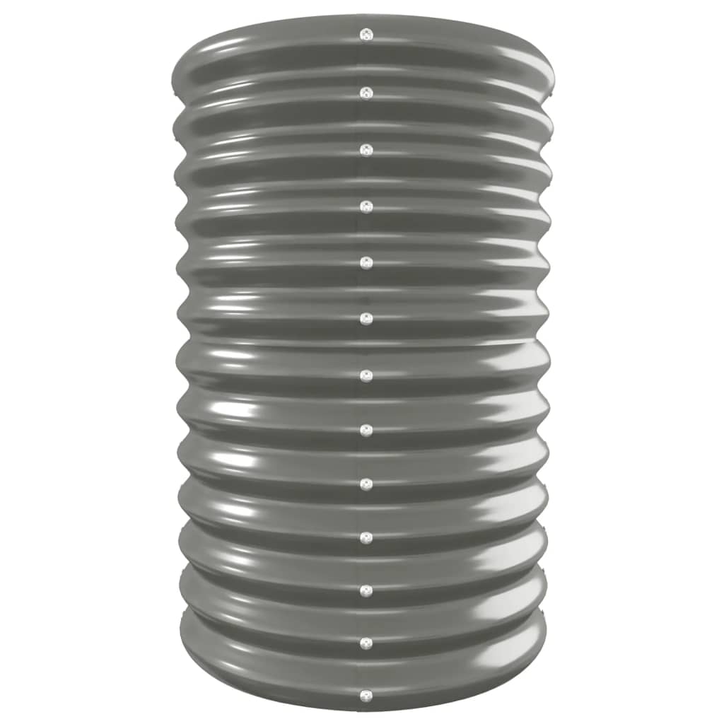 Garden Raised Bed Galvanised Steel 332x40x68 cm Grey