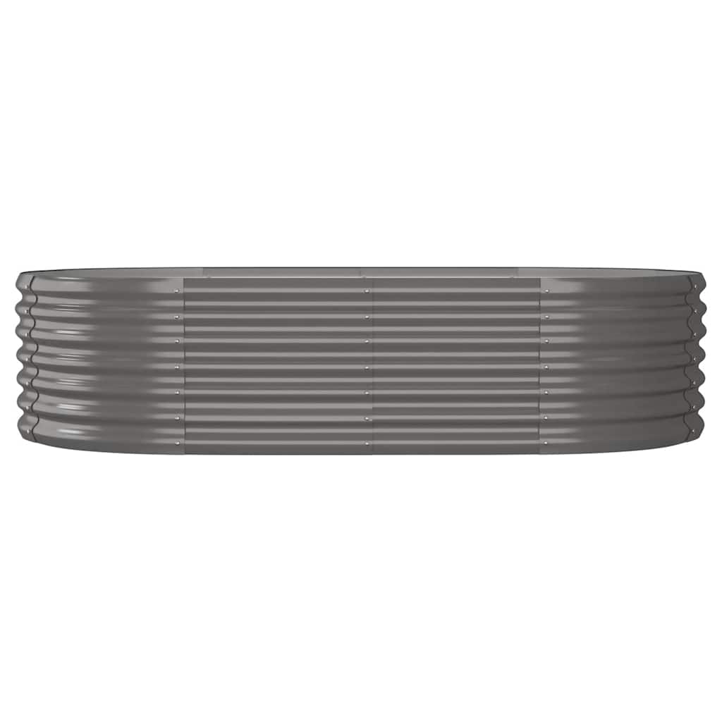 Garden Raised Bed Galvanised Steel 152x80x36 cm Grey