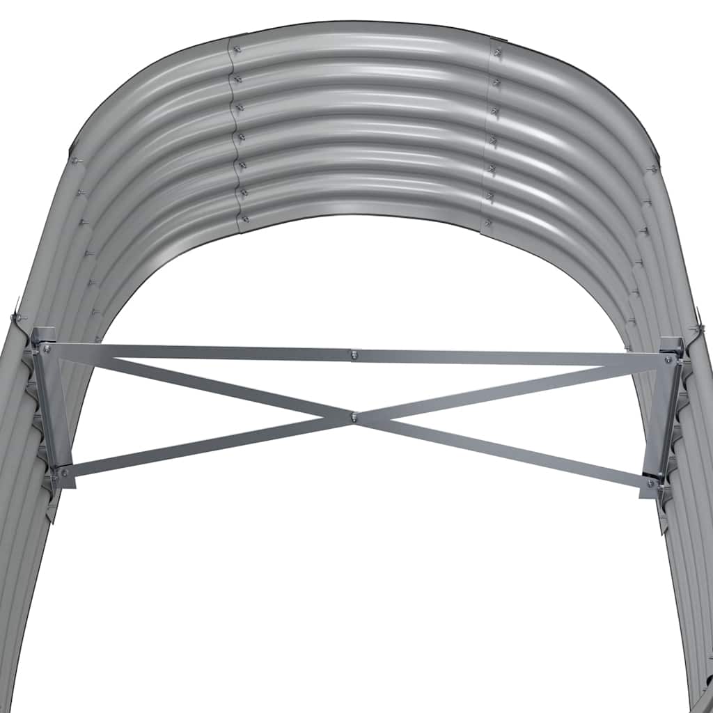 Garden Raised Bed Galvanised Steel 152x80x36 cm Grey