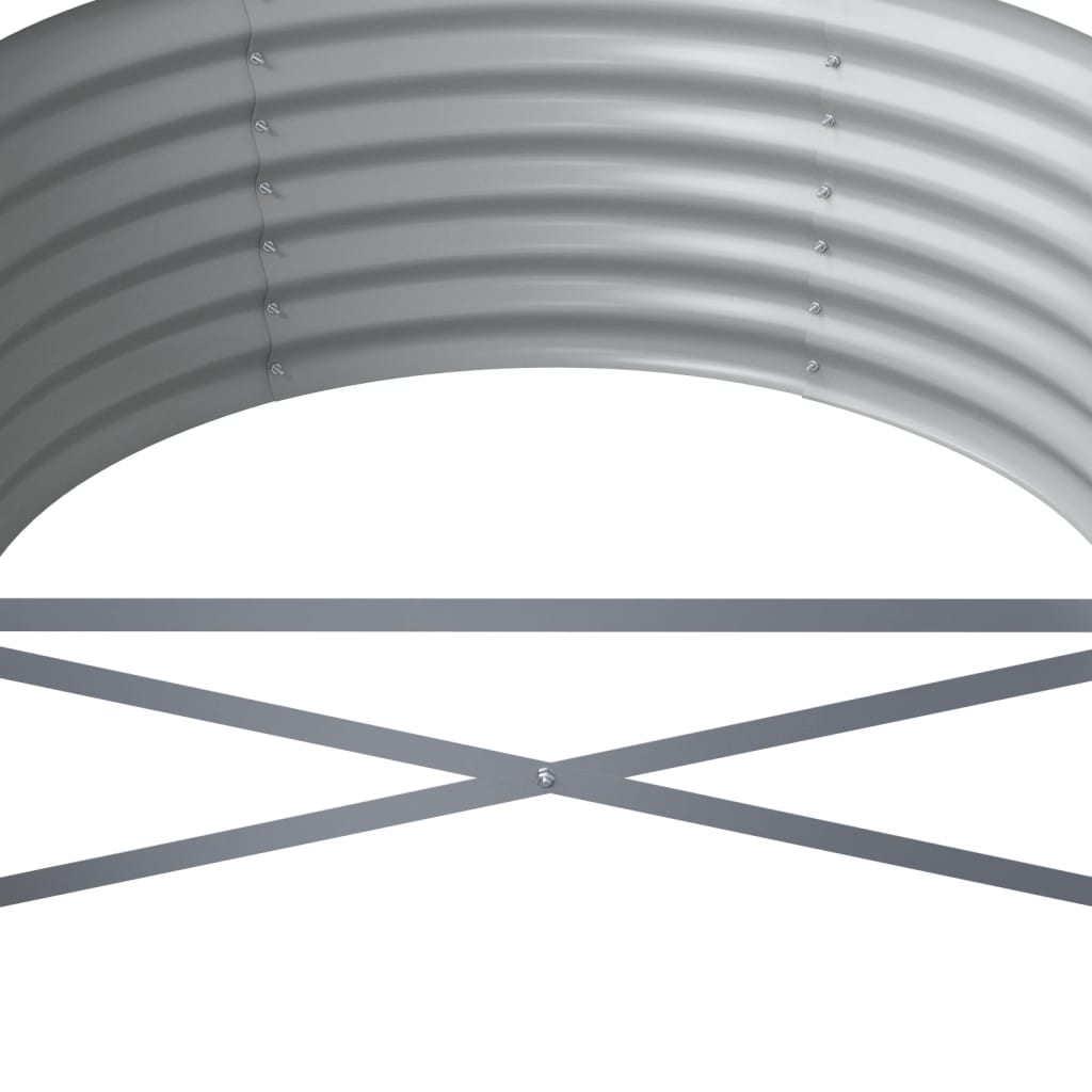 Garden Raised Bed Galvanised Steel 224x80x36 cm Brown