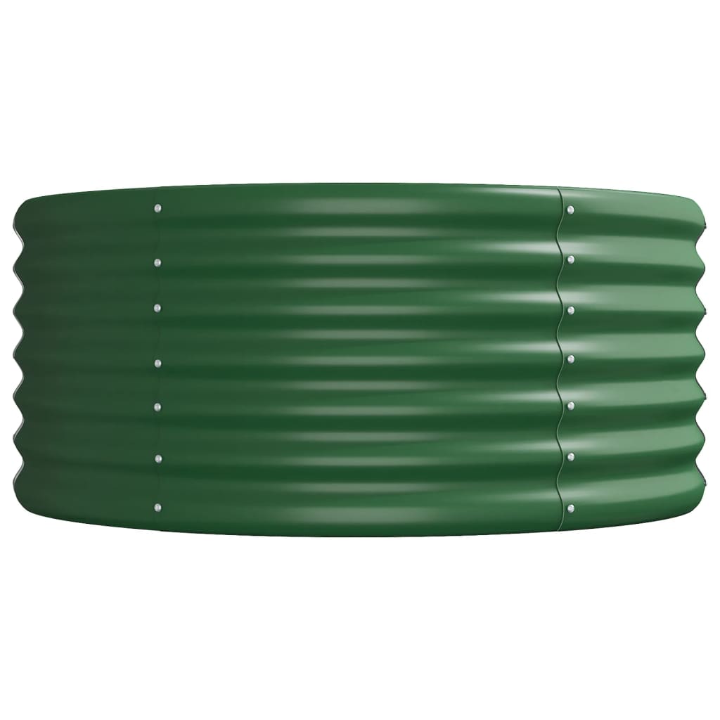 Garden Raised Bed Galvanised Steel 296x80x36 cm Green