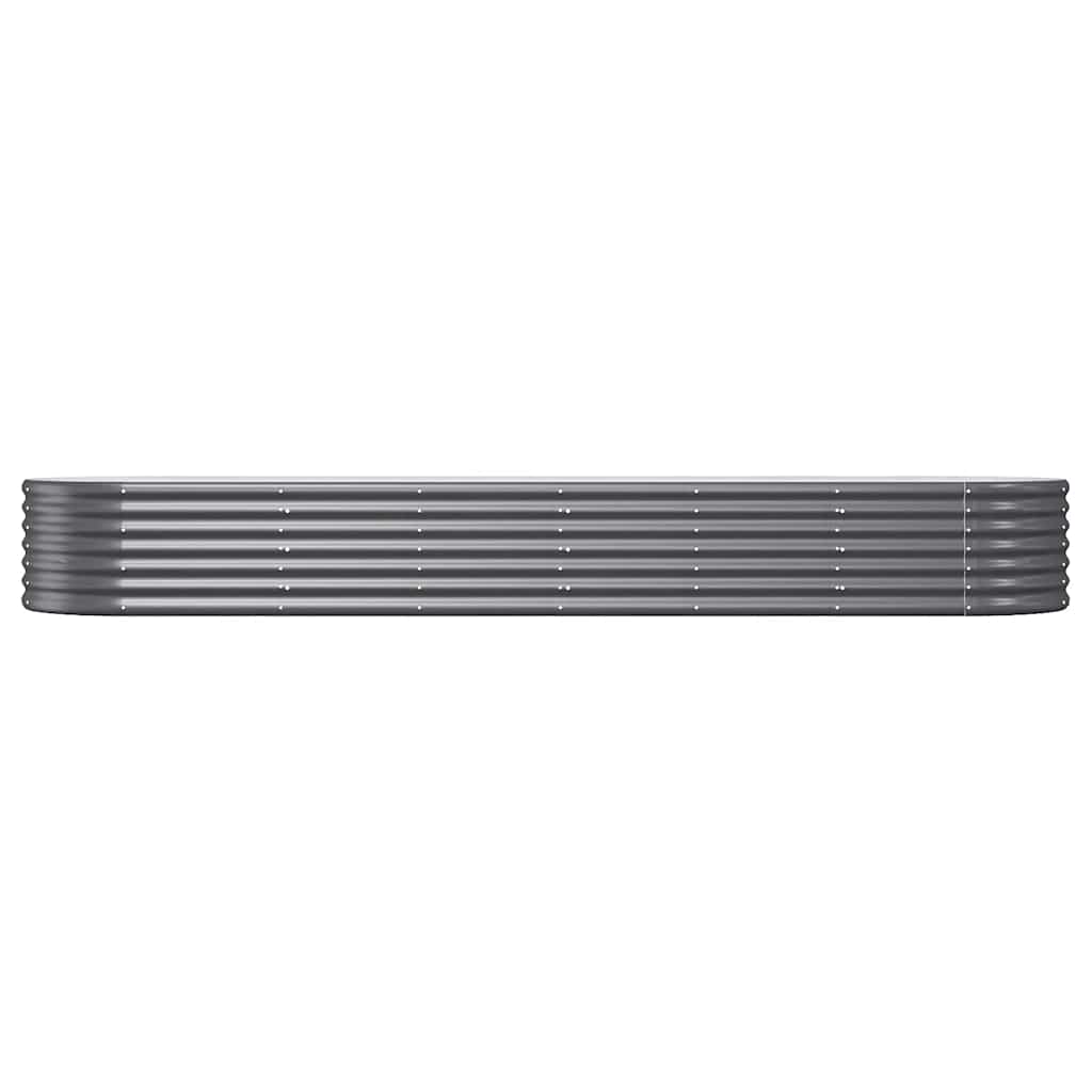 Garden Raised Bed Galvanised Steel 296x80x36 cm Anthracite