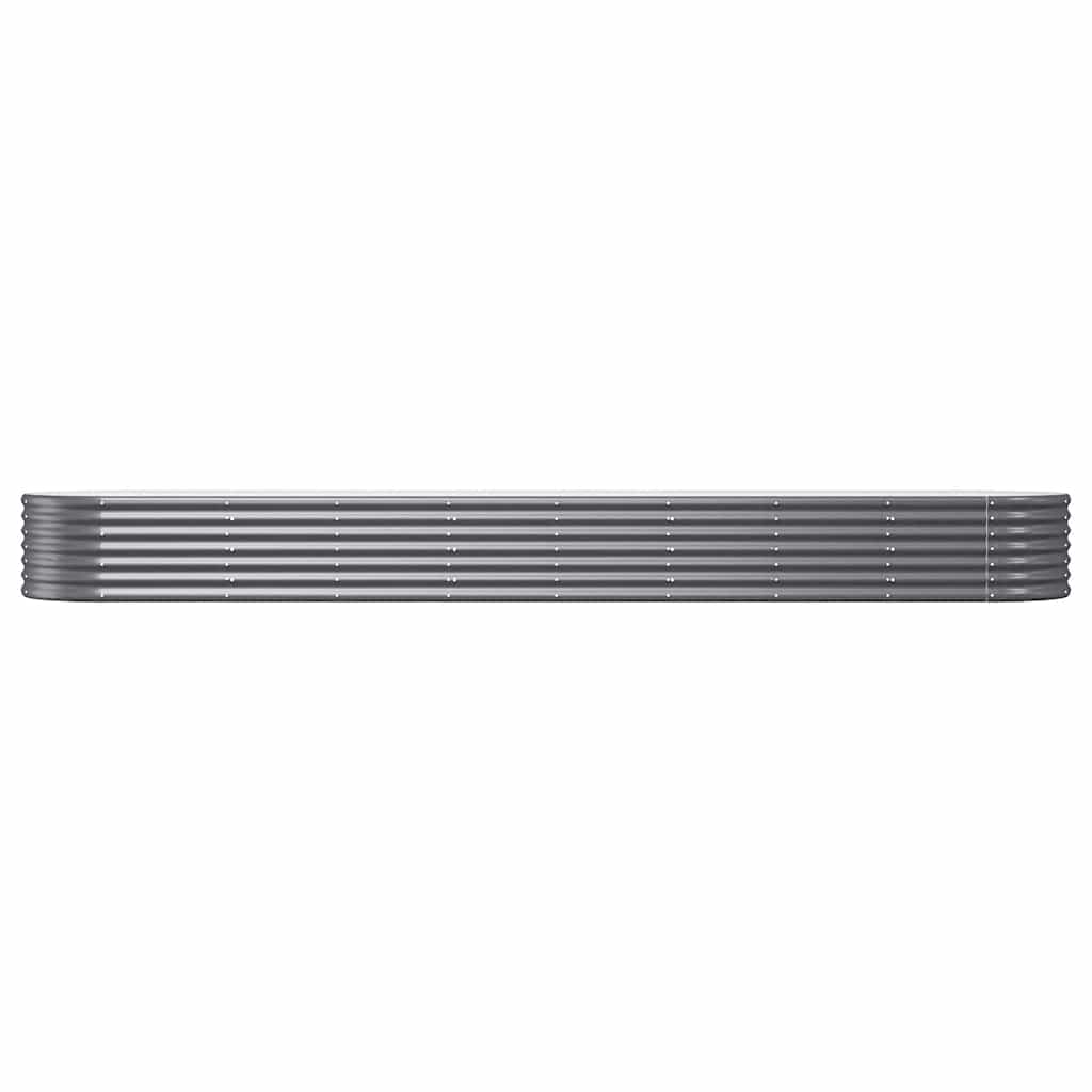 Garden Raised Bed Galvanised Steel 368x80x36 cm Anthracite