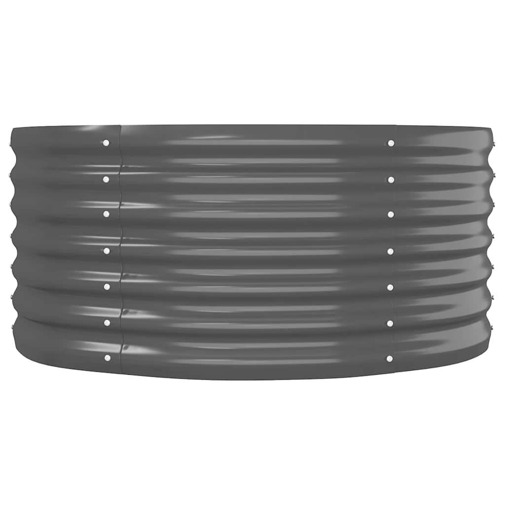 Garden Raised Bed Galvanised Steel 368x80x36 cm Anthracite