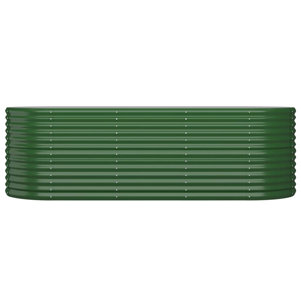 Garden Raised Bed Galvanised Steel 224x80x68 cm Green