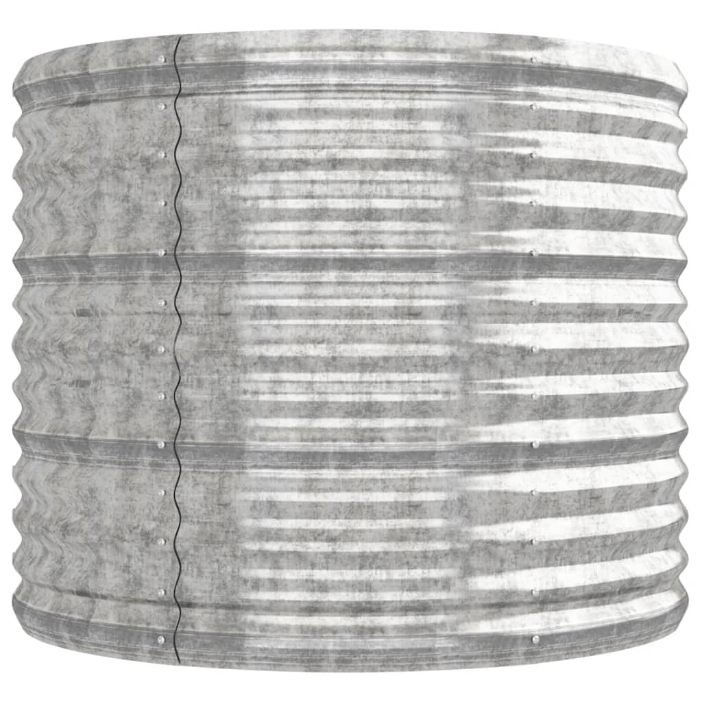 Garden Raised Bed Galvanised Steel 224x80x68 cm Silver