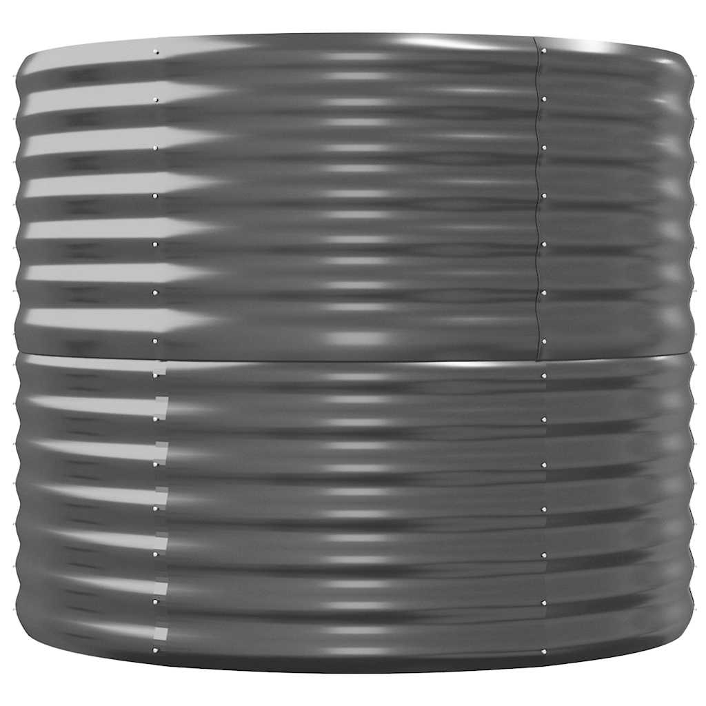 Garden Raised Bed Galvanised Steel 296x80x68 cm Anthracite