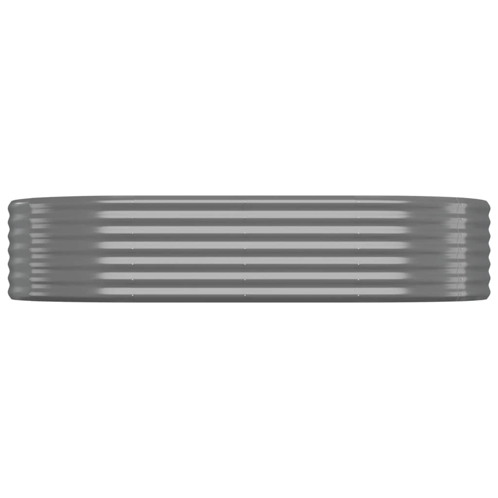 Garden Raised Bed Galvanised Steel 175x100x36 cm Grey
