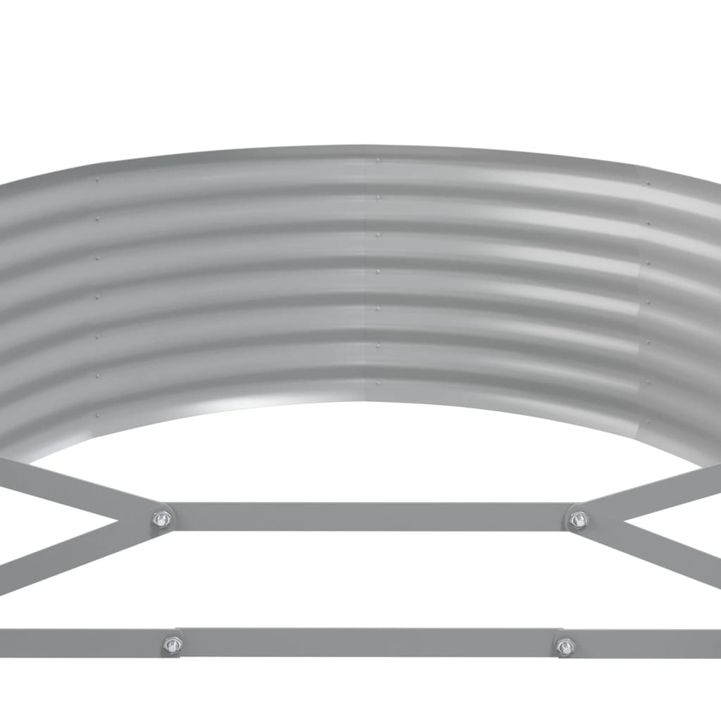 Garden Raised Bed Galvanised Steel 507x100x36 cm Grey