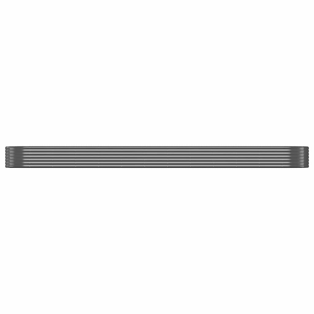 Garden Raised Bed Galvanised Steel 507x100x36 cm Anthracite
