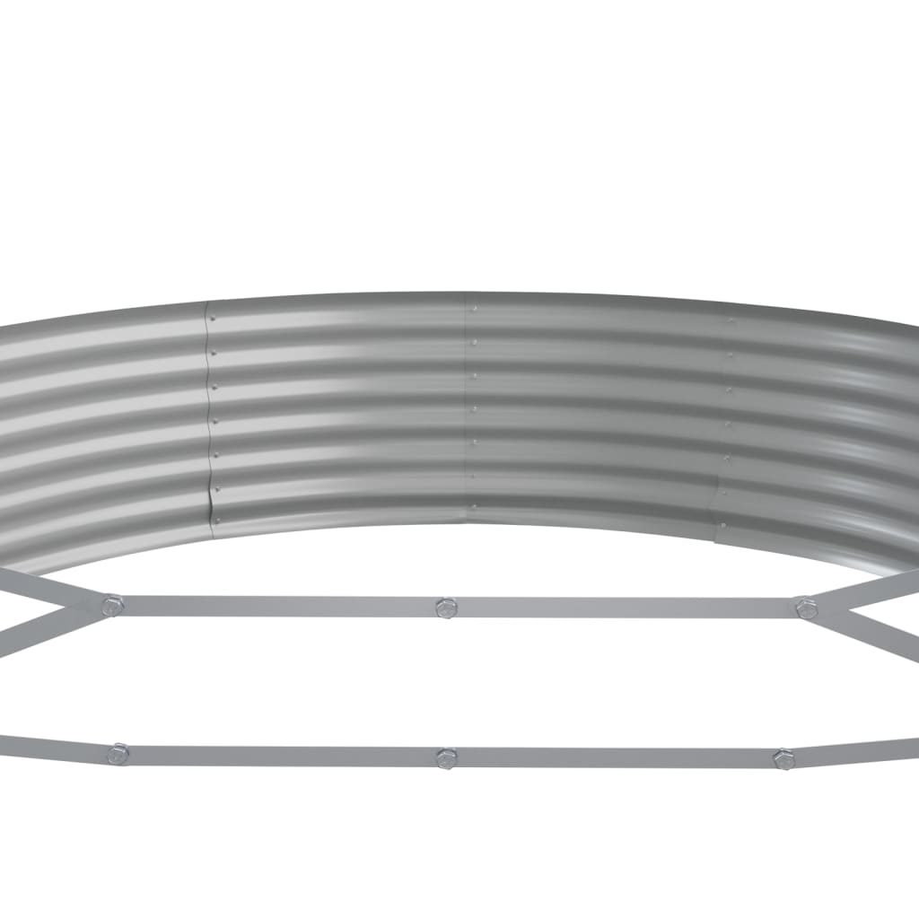 Garden Raised Bed Galvanised Steel 523x140x36 cm Grey