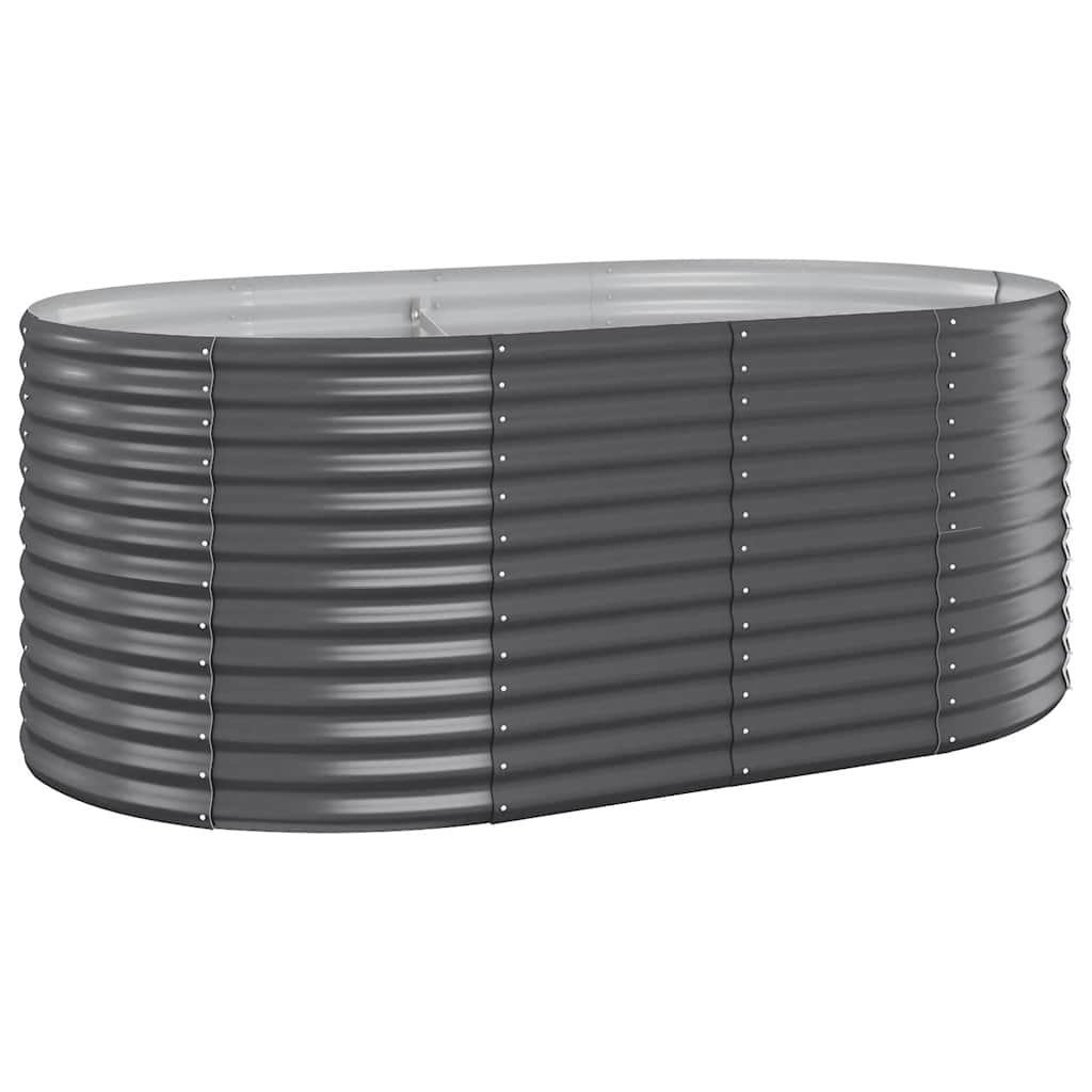 Garden Raised Bed Galvanised Steel 175x100x68 cm Anthracite