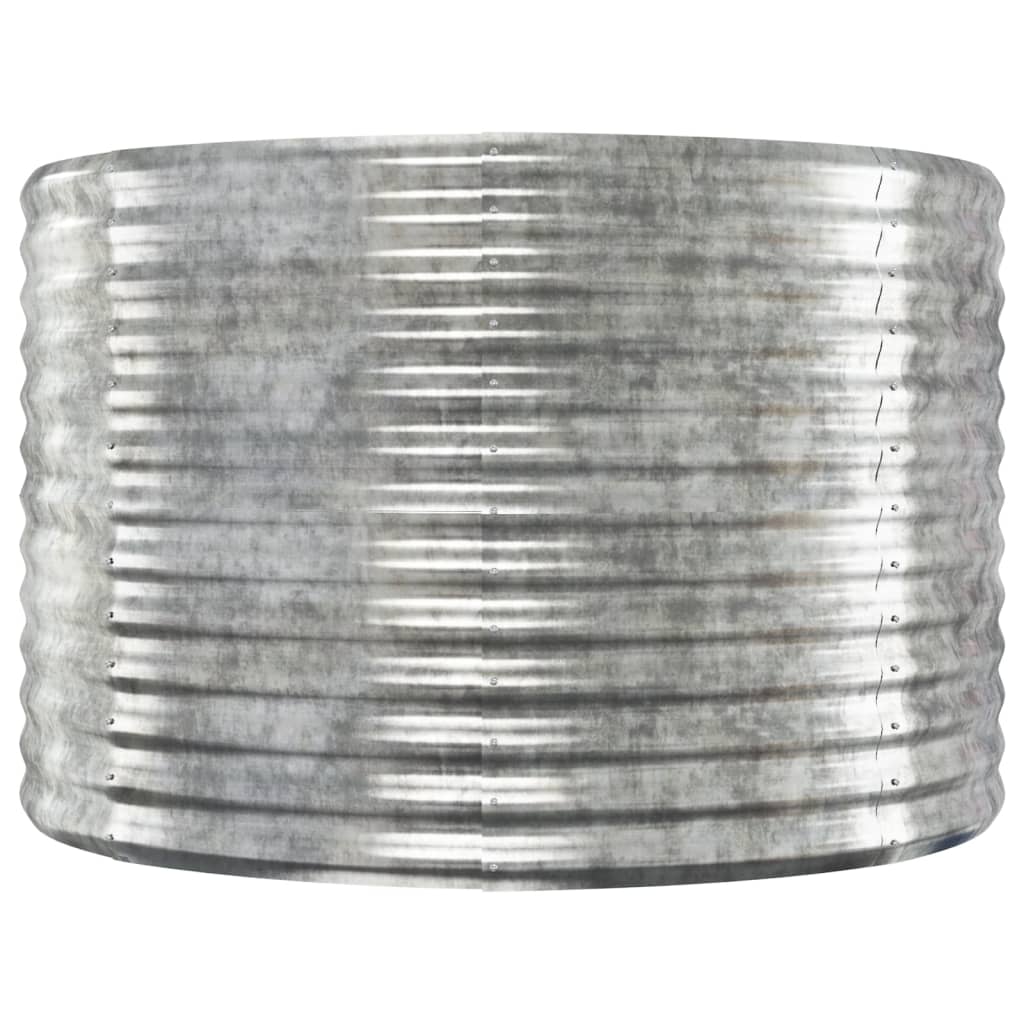 Garden Raised Bed Galvanised Steel 175x100x68 cm Silver