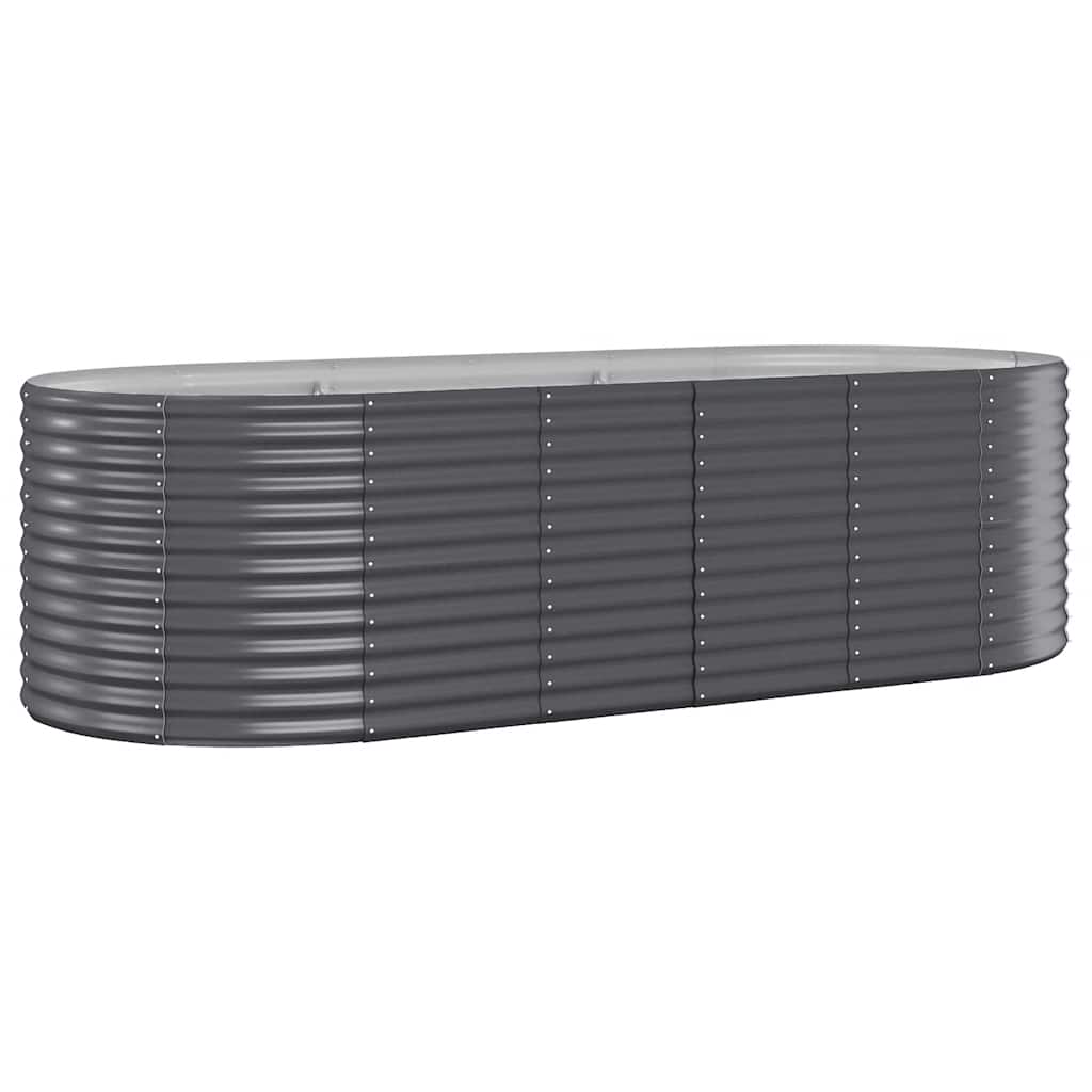 Garden Raised Bed Galvanised Steel 249x100x68 cm Anthracite
