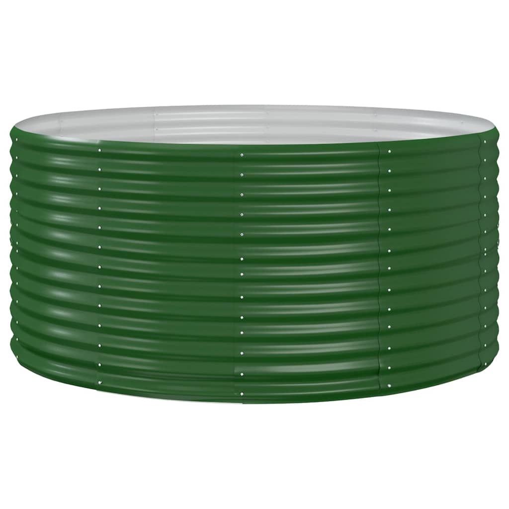 Garden Raised Bed Green 140x140x68 cm Galvanised Steel