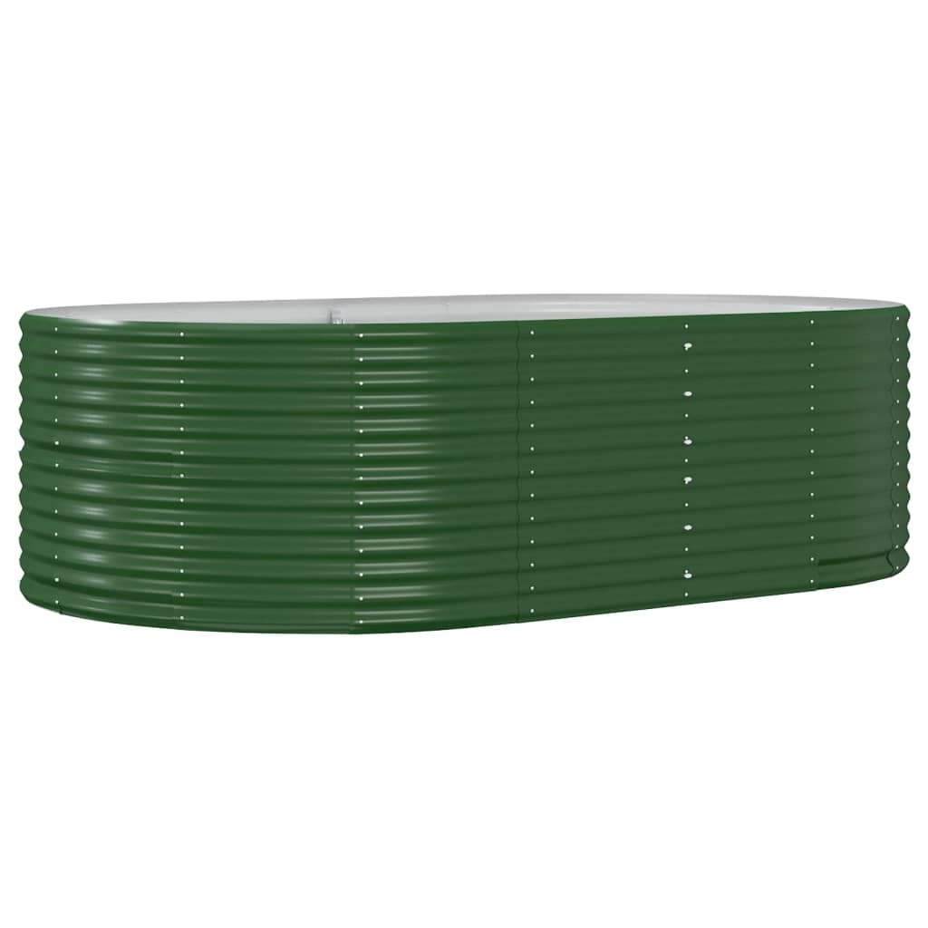 Garden Raised Bed Green 212x140x68 cm Galvanised Steel