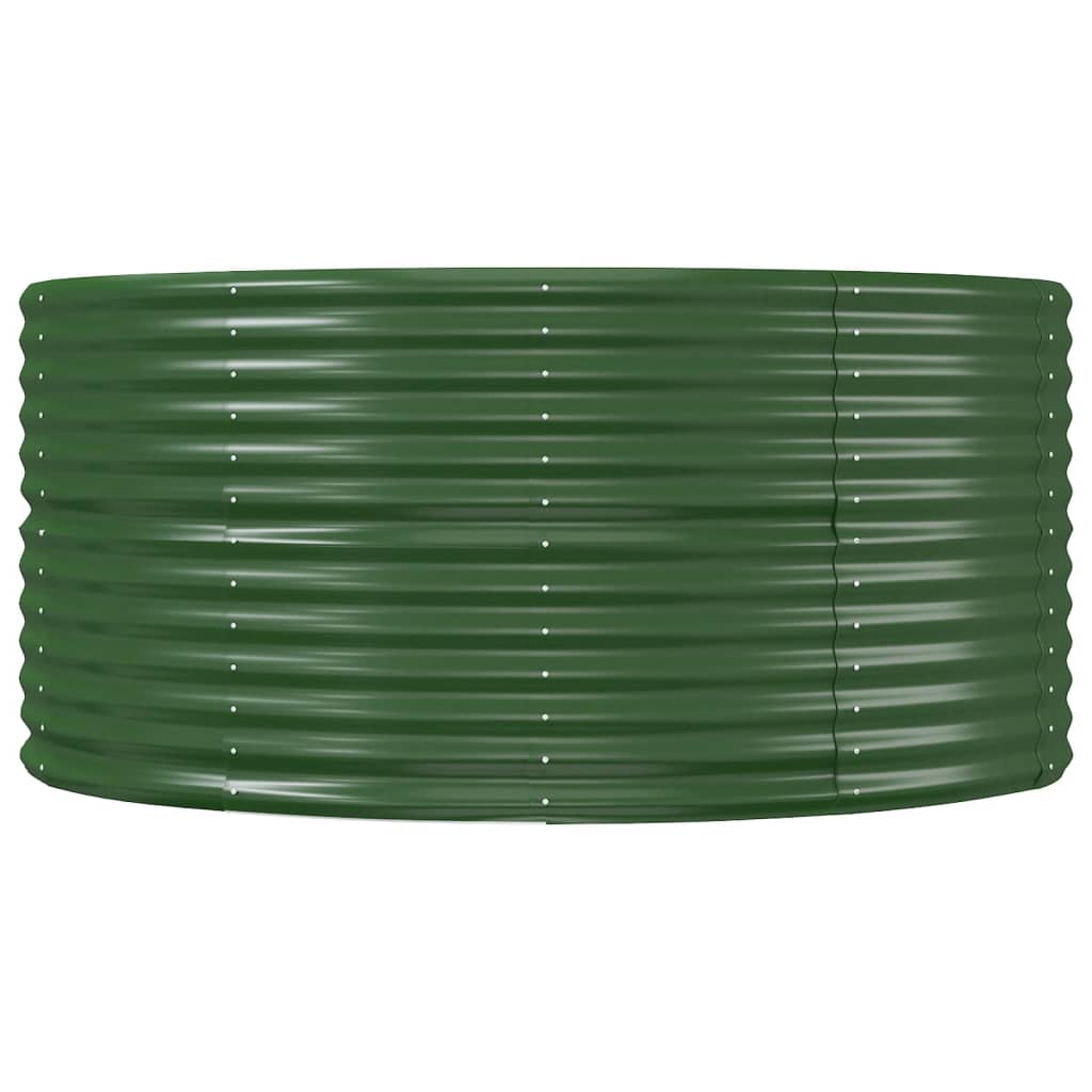 Garden Raised Bed Green 212x140x68 cm Galvanised Steel