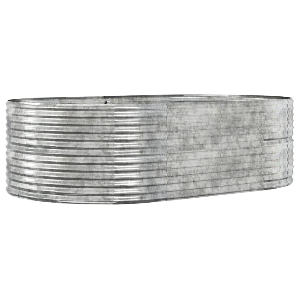 Garden Raised Bed Silver 212x140x68 cm Galvanised Steel