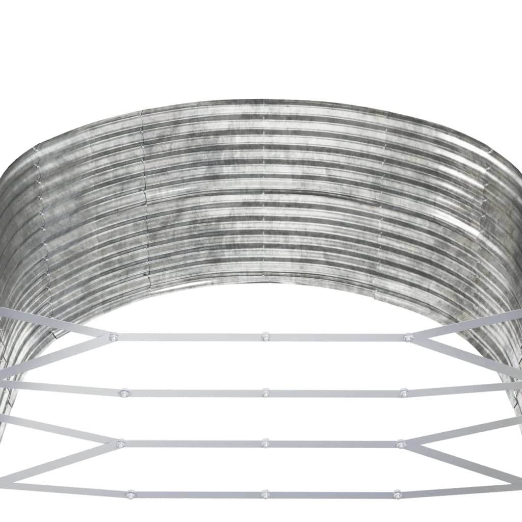 Garden Raised Bed Silver 212x140x68 cm Galvanised Steel