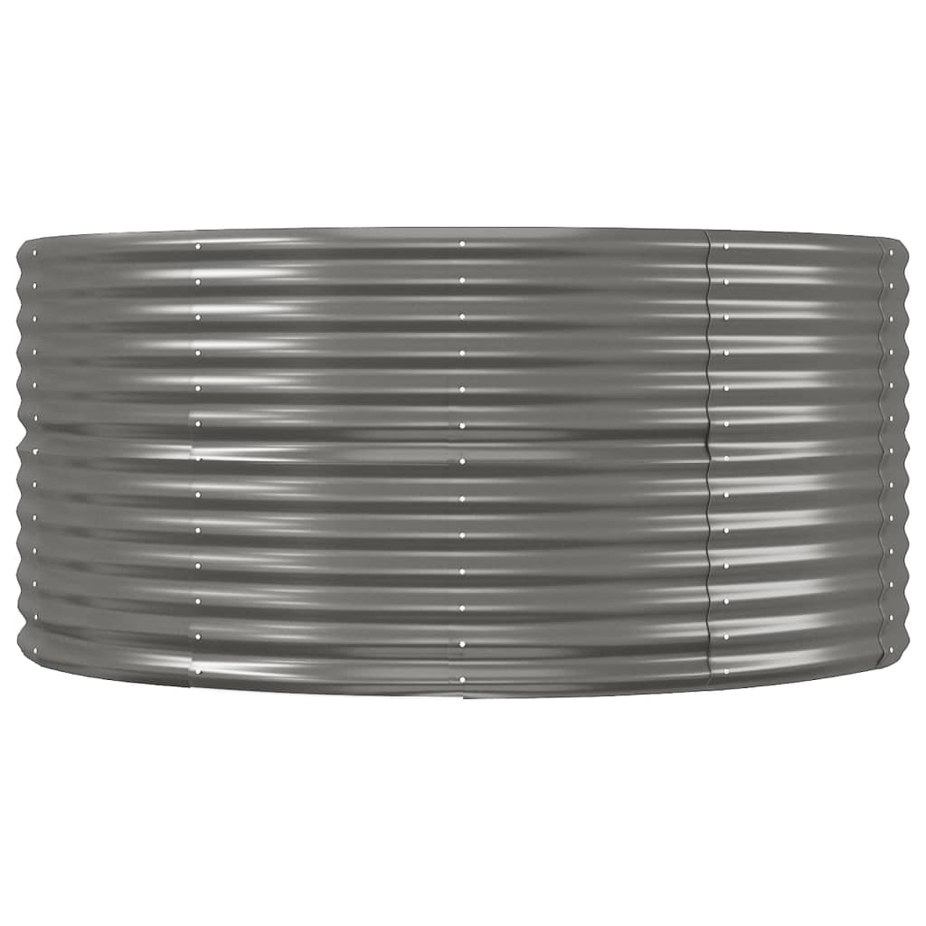 Garden Raised Bed Grey 291x140x68 cm Galvanised Steel