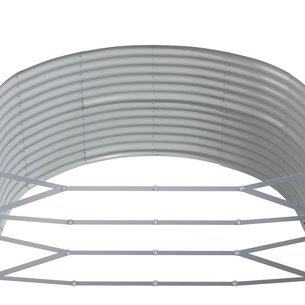 Garden Raised Bed Grey 291x140x68 cm Galvanised Steel