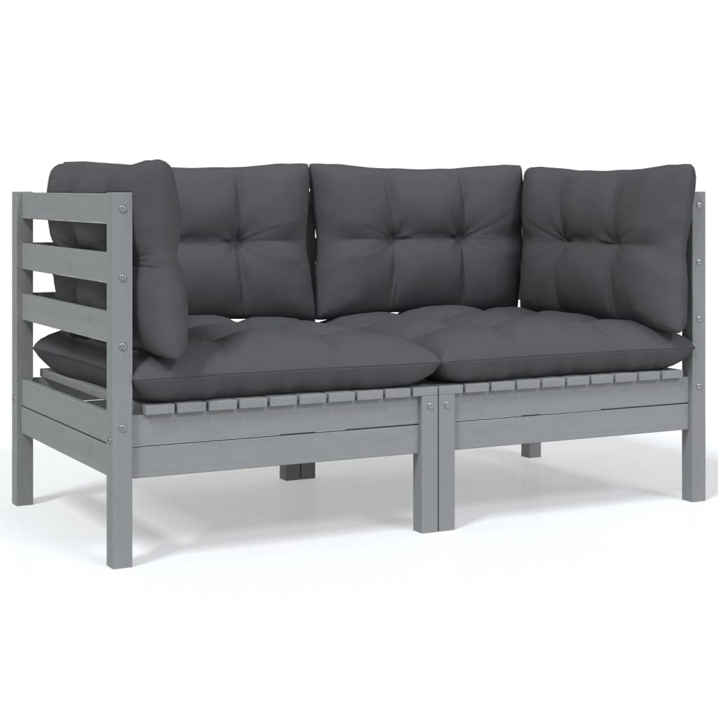 7 Piece Garden Lounge Set with Cushions Solid Pinewood