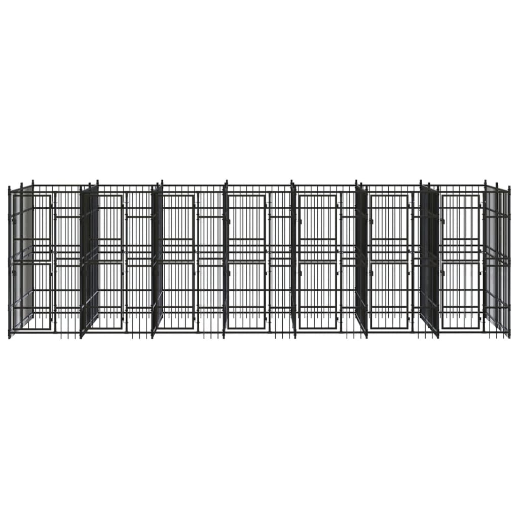 Outdoor Dog Kennel Steel 12.9 m?