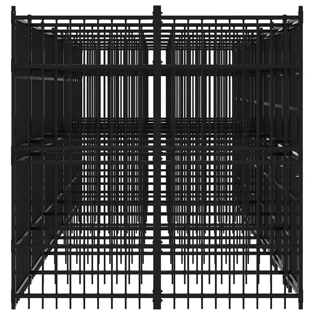Outdoor Dog Kennel Steel 12.9 m?