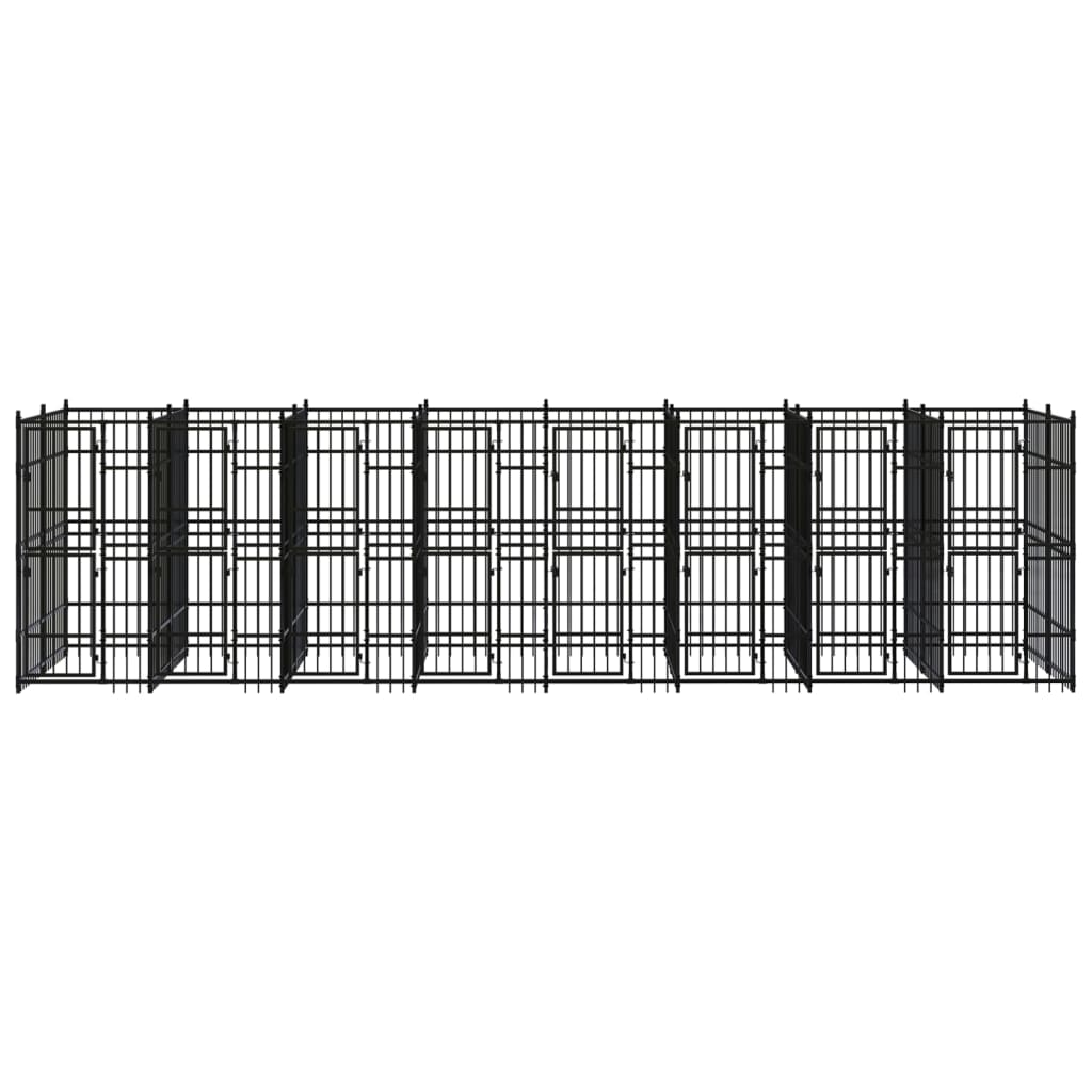 Outdoor Dog Kennel Steel 14.75 m²