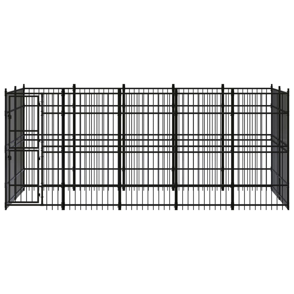 Outdoor Dog Kennel Steel 9.22 m²