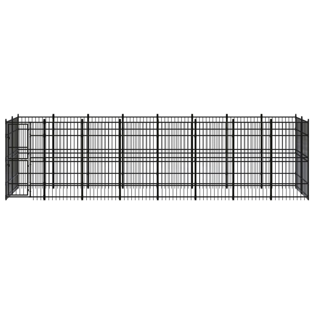 Outdoor Dog Kennel Steel 14.75 m?