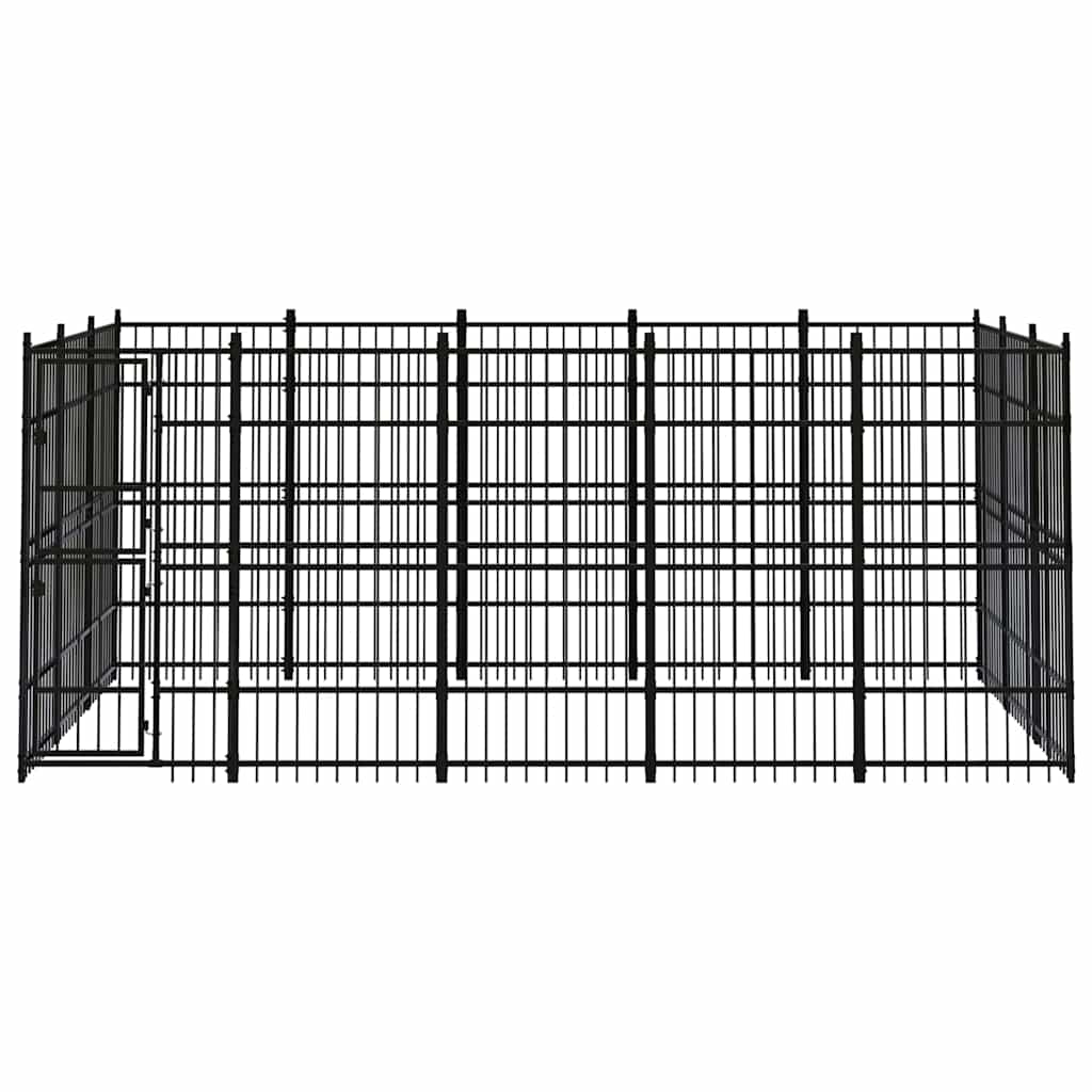 Outdoor Dog Kennel Steel 13,82 m²