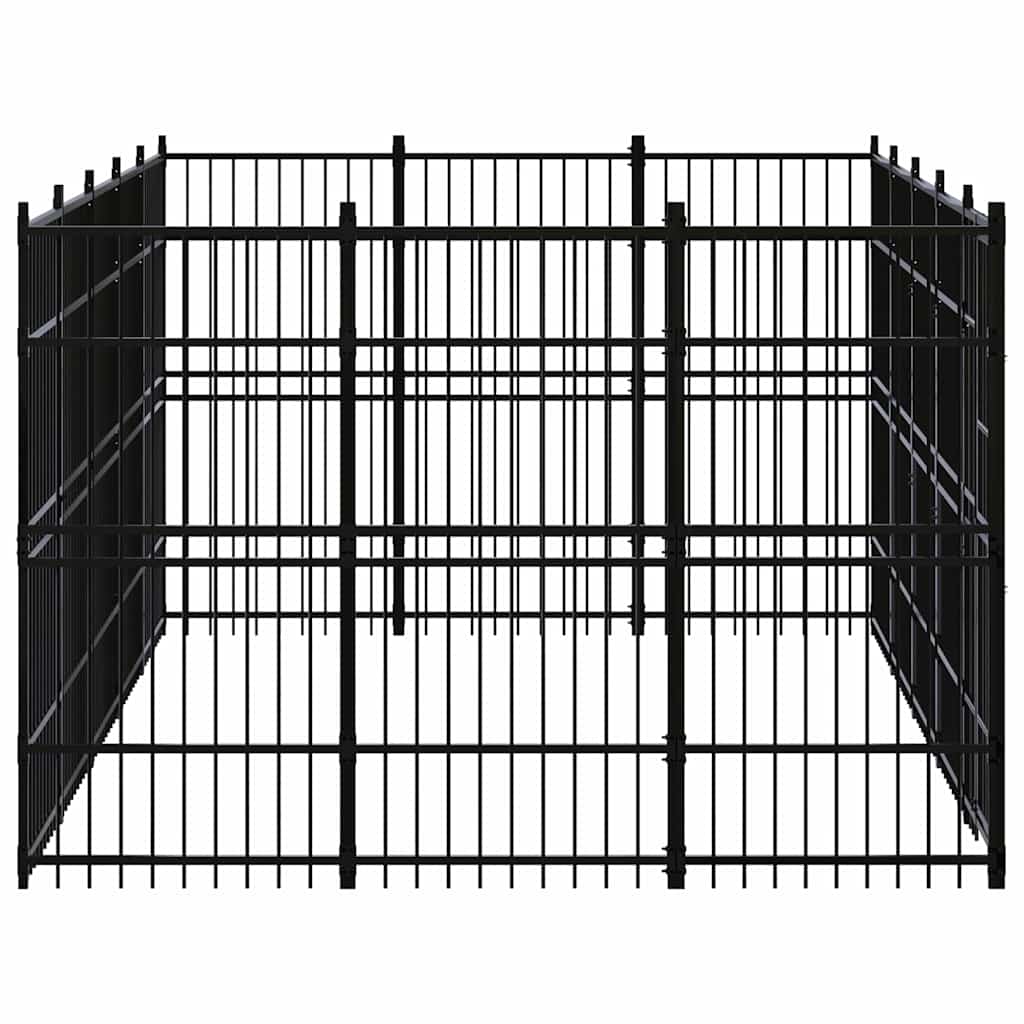 Outdoor Dog Kennel Steel 13,82 m²
