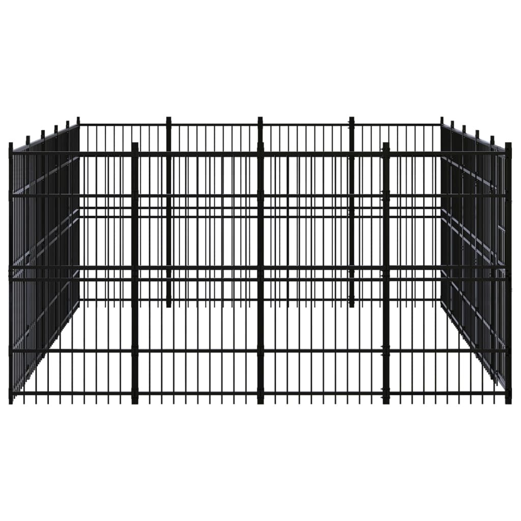 Outdoor Dog Kennel Steel 18.43 m²