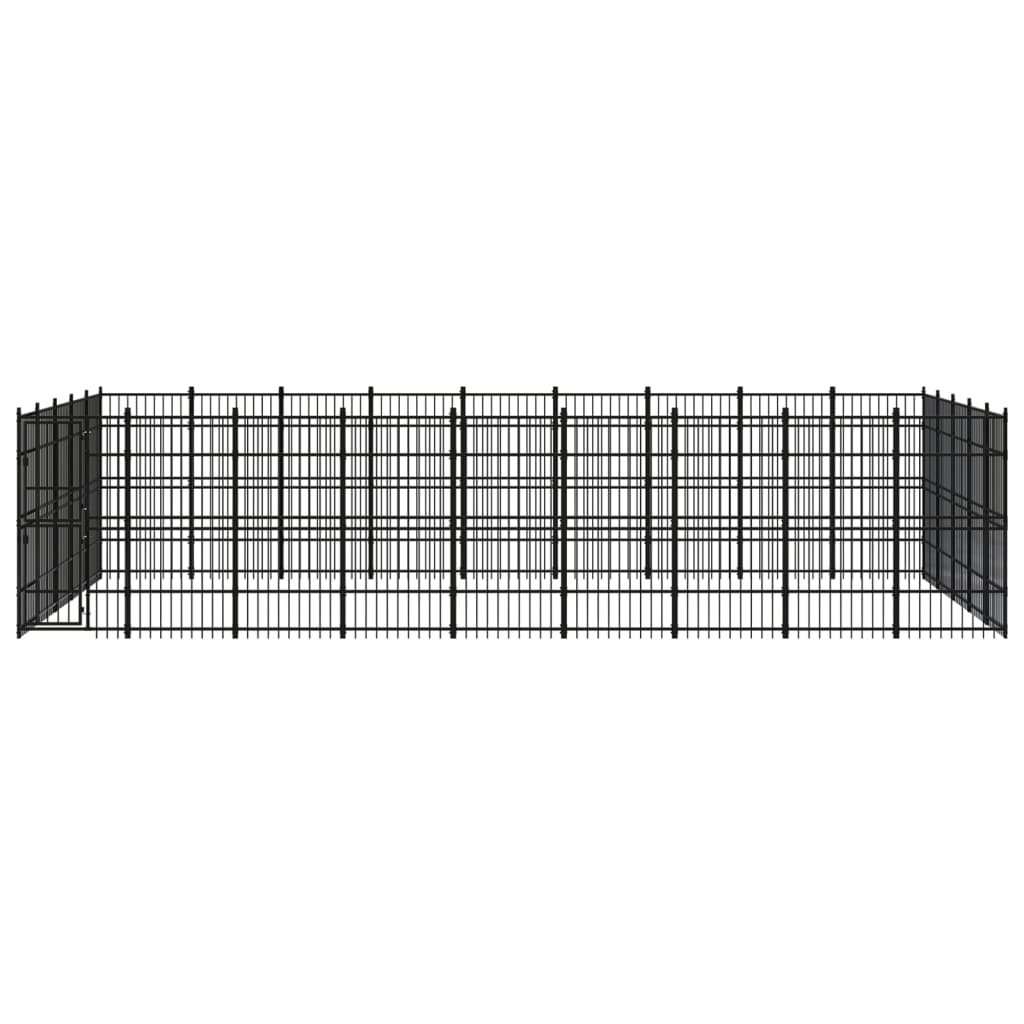 Outdoor Dog Kennel Steel 41.47 m?