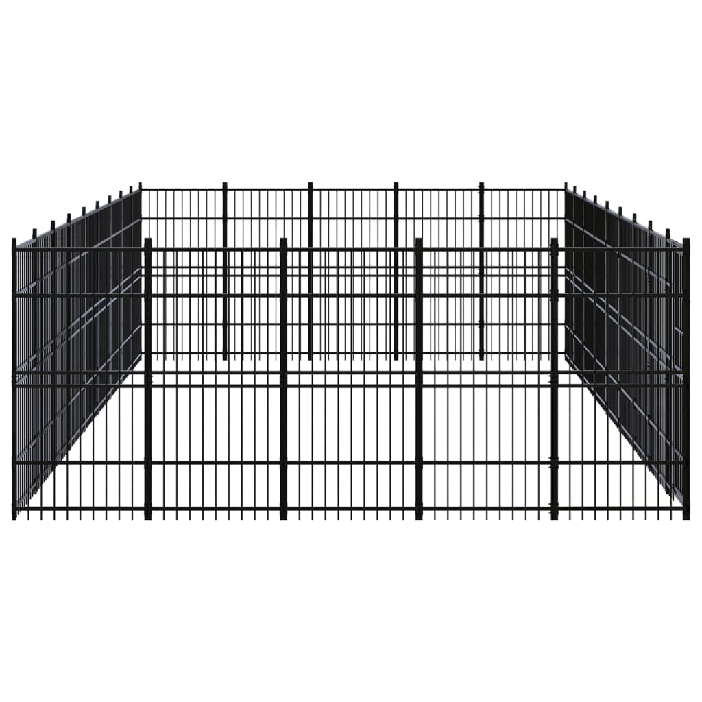 Outdoor Dog Kennel Steel 41.47 m?