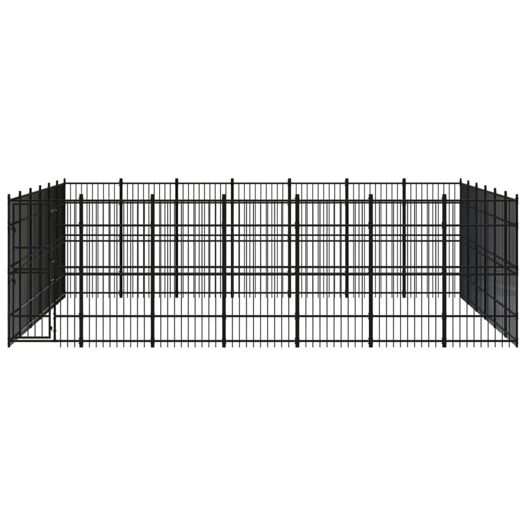 Outdoor Dog Kennel Steel 38.71 m?