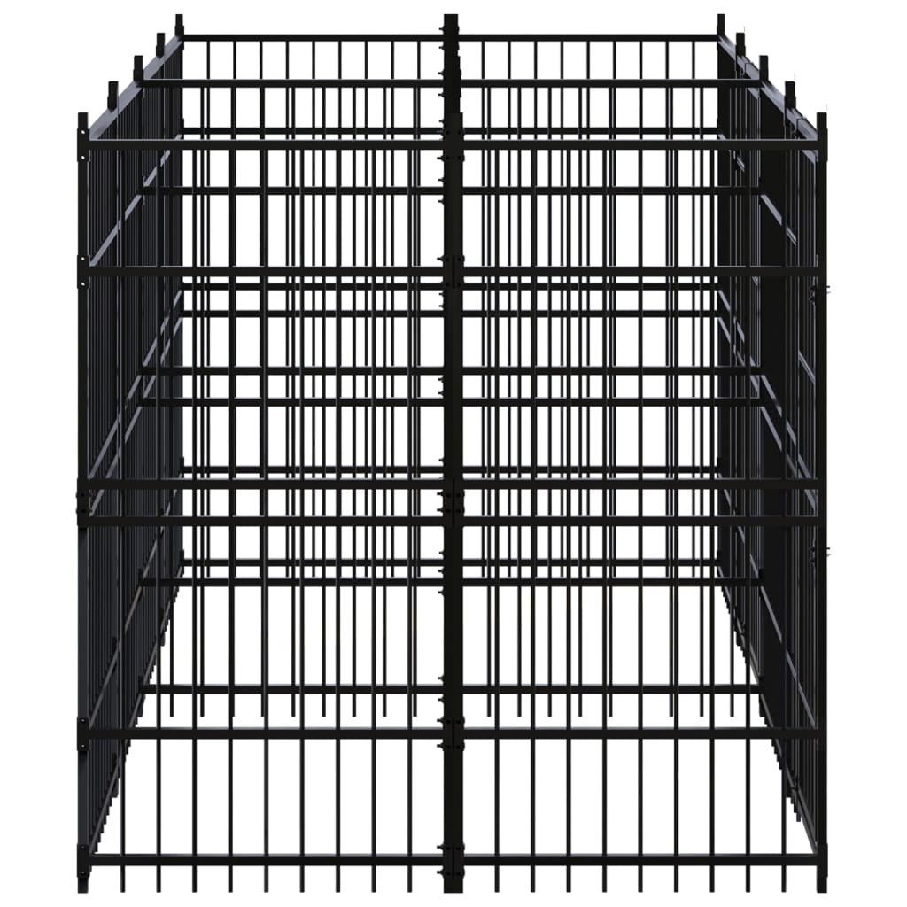 Outdoor Dog Kennel Steel 7.37 m²