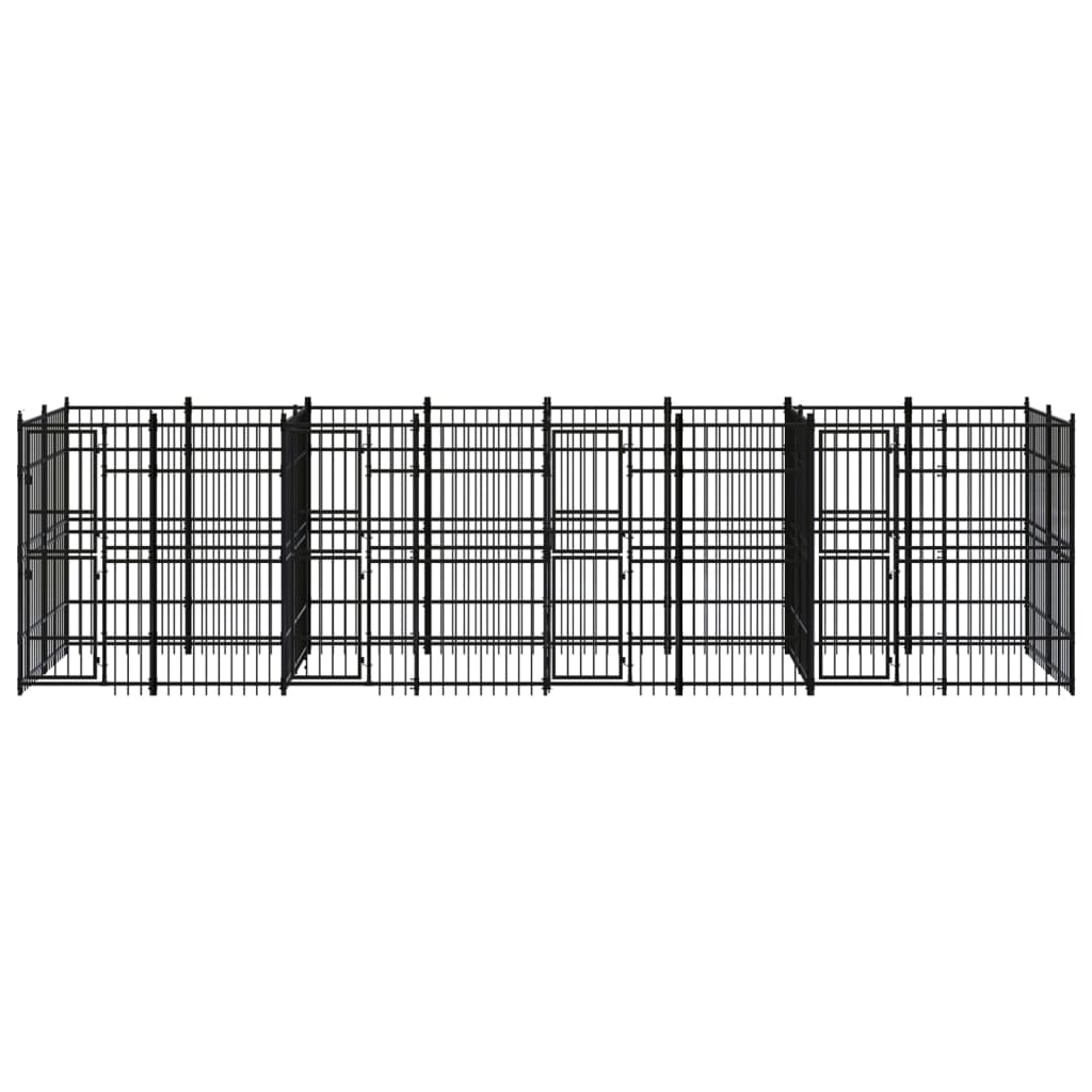 Outdoor Dog Kennel Steel 14.75 m?