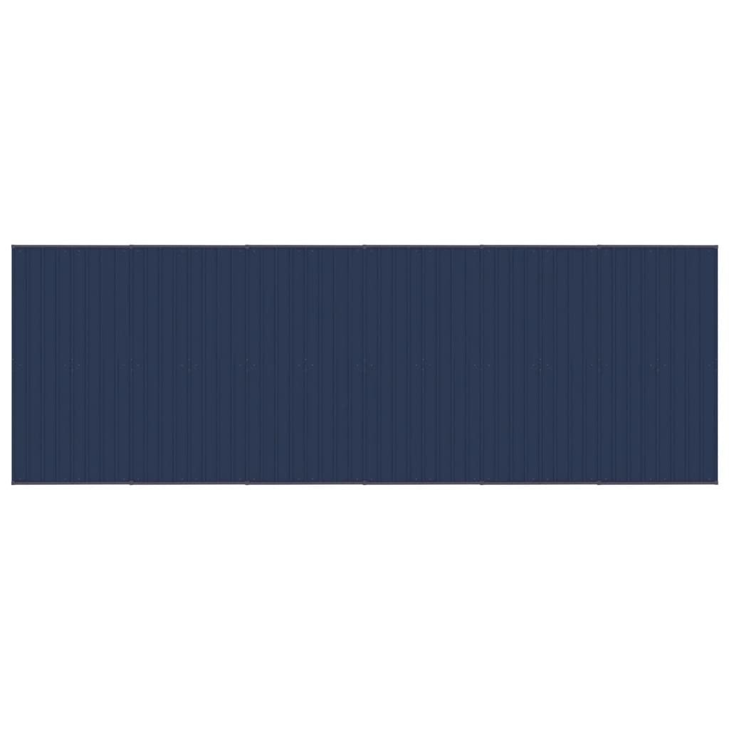 Outdoor Dog Kennel with Roof Steel 11.06 m²