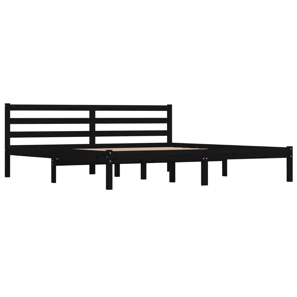 Bed Frame without Mattress Black 183x203 cm King