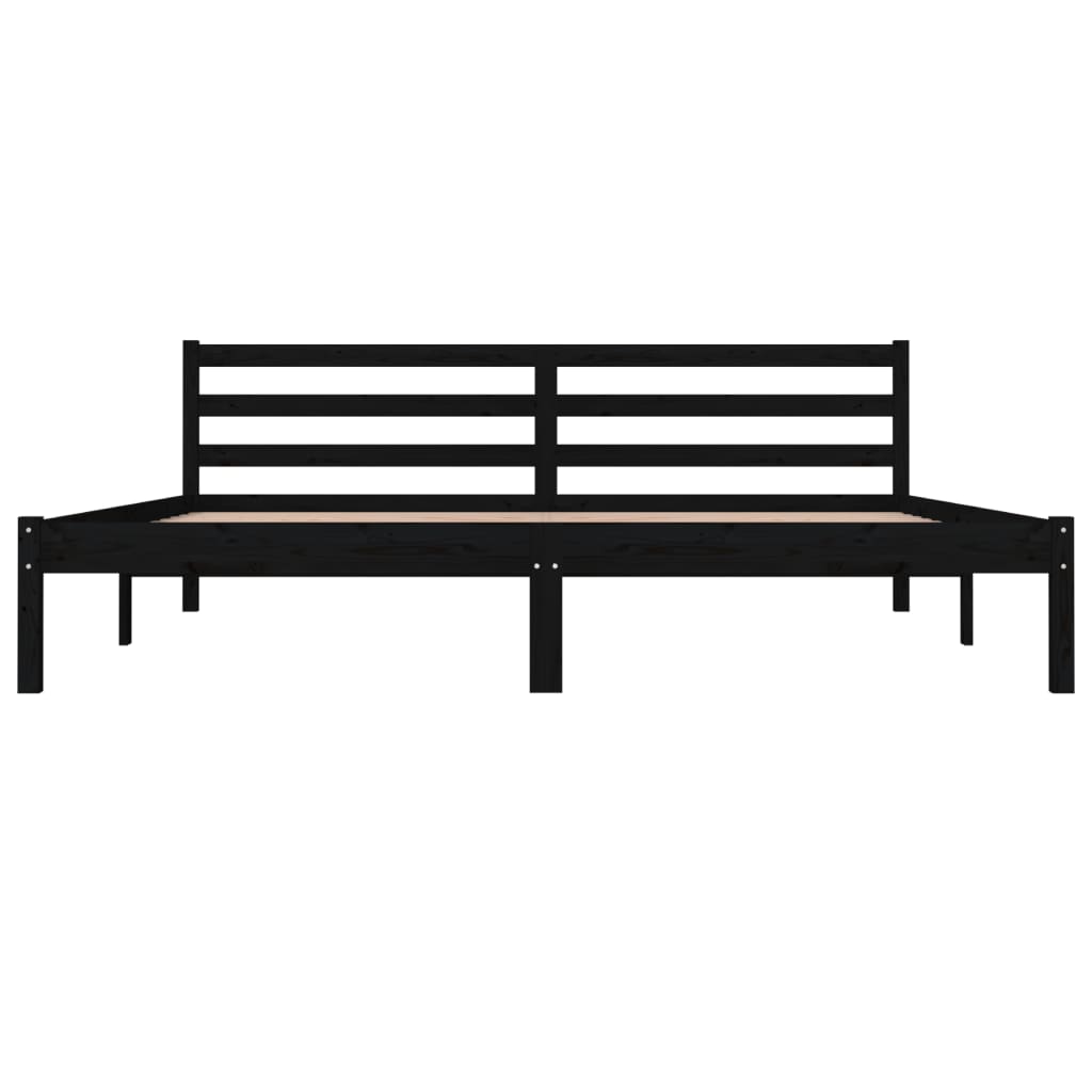 Bed Frame without Mattress Black 183x203 cm King